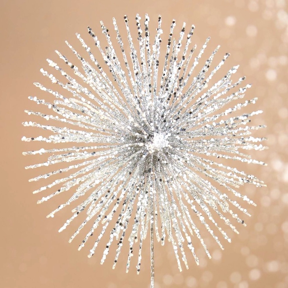 Anthropologie Shimmering Silver Starburst Tree Topper